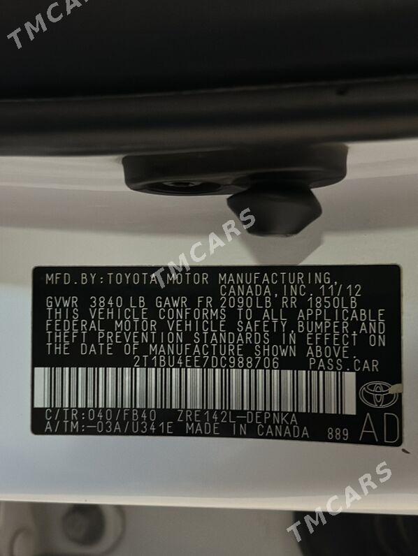 Toyota Corolla 2013 - 177 000 TMT - Ашхабад - img 2