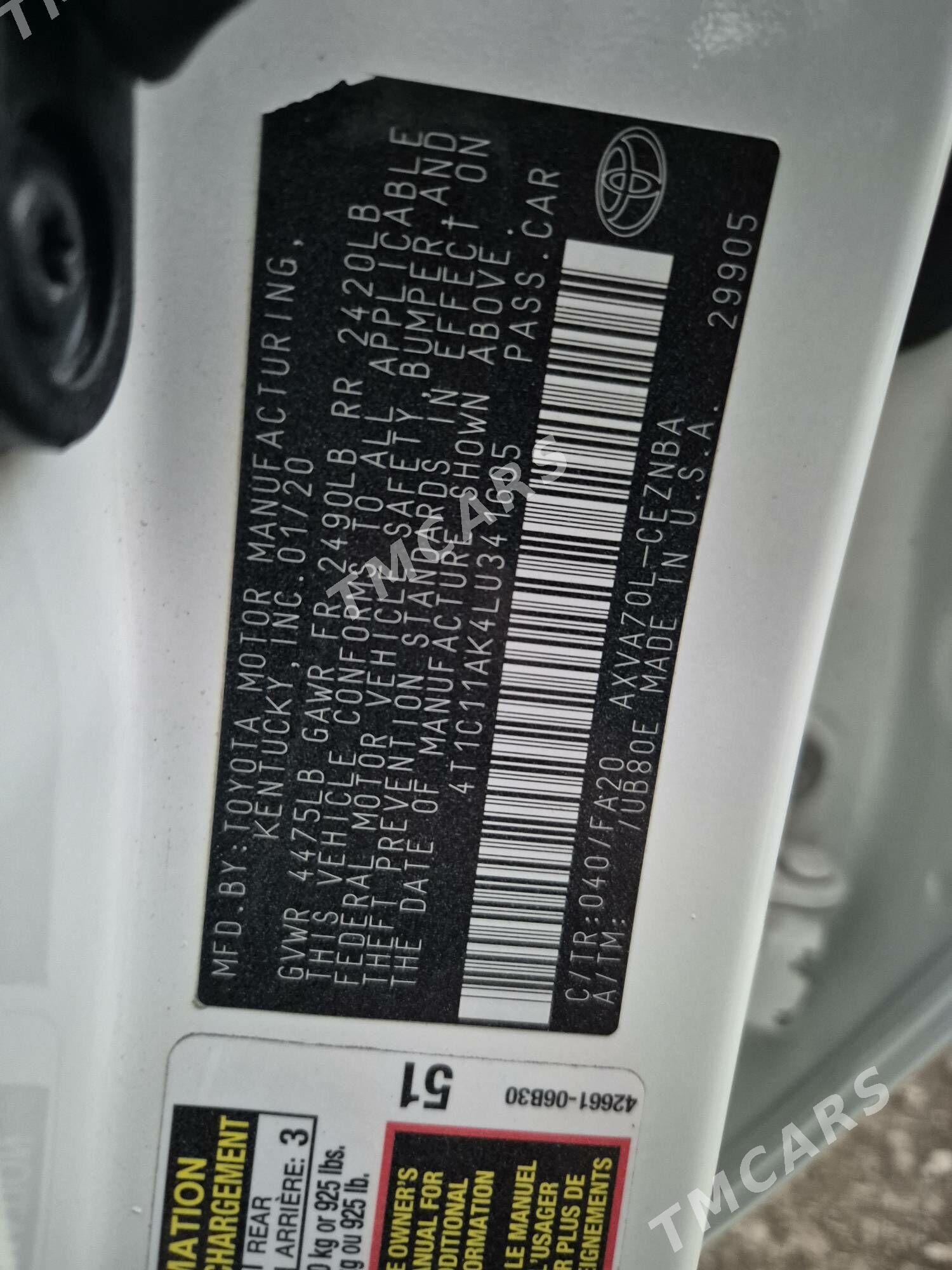 Toyota Camry 2020 - 305 000 TMT - Aşgabat - img 6