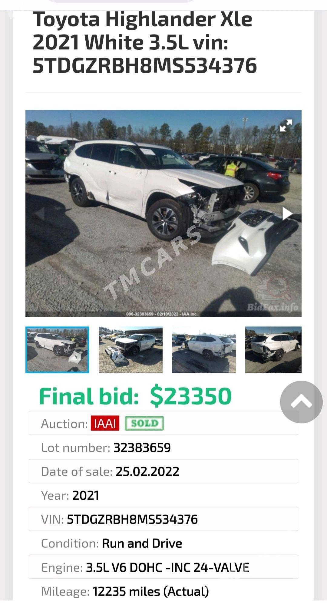 Toyota Highlander 2021 - 548 000 TMT - Ашхабад - img 6