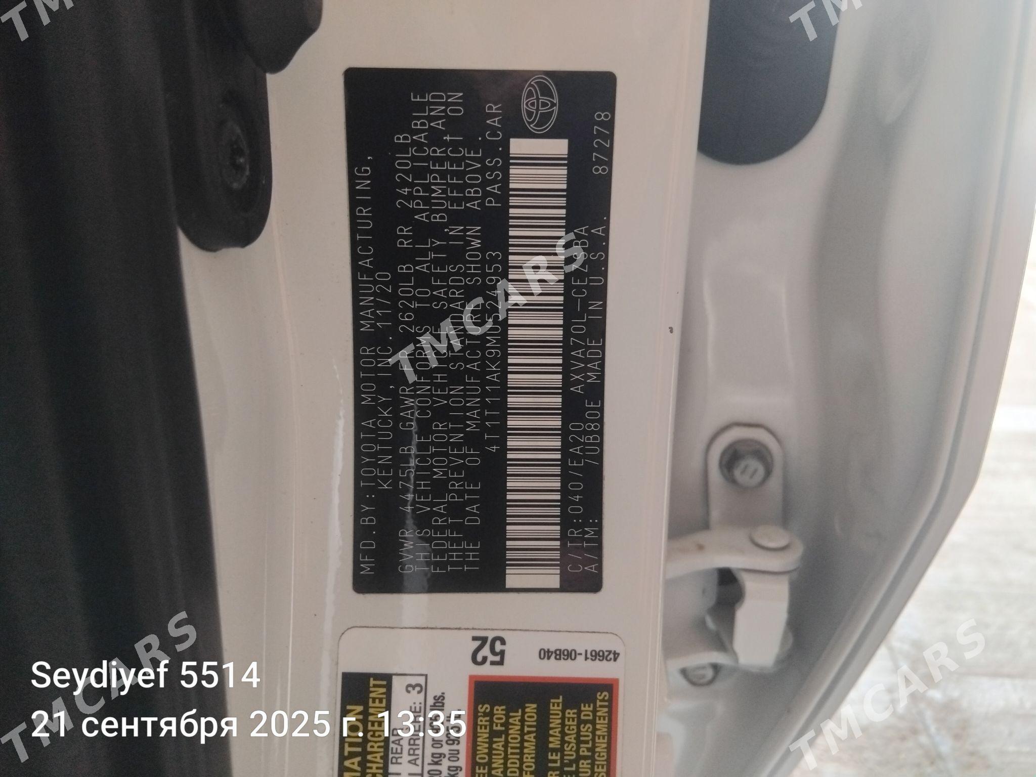 Toyota Camry 2021 - 350 000 TMT - Мары - img 6