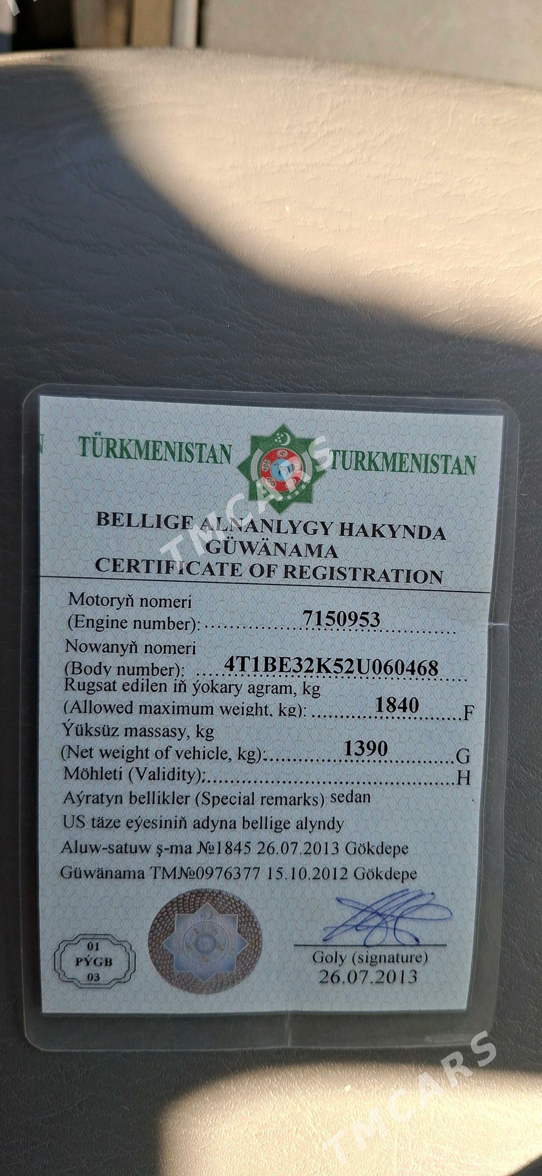 Toyota Camry 2003 - 160 000 TMT - Бахарден - img 5