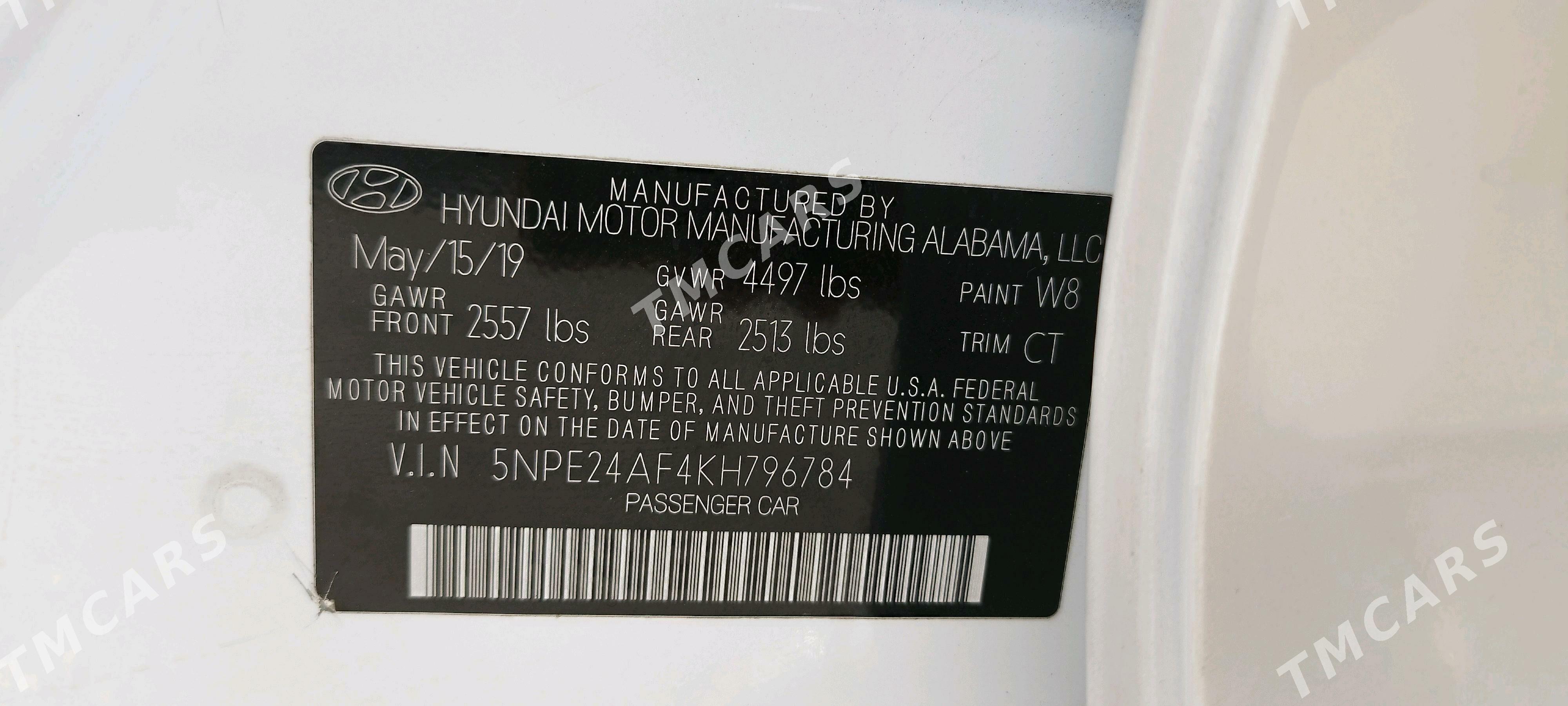 Hyundai Sonata 2019 - 215 000 TMT - Aşgabat - img 3