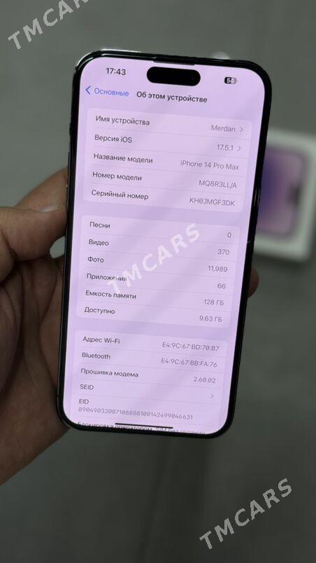 IPhone 14 pro max 128.E sim - Ашхабад - img 3