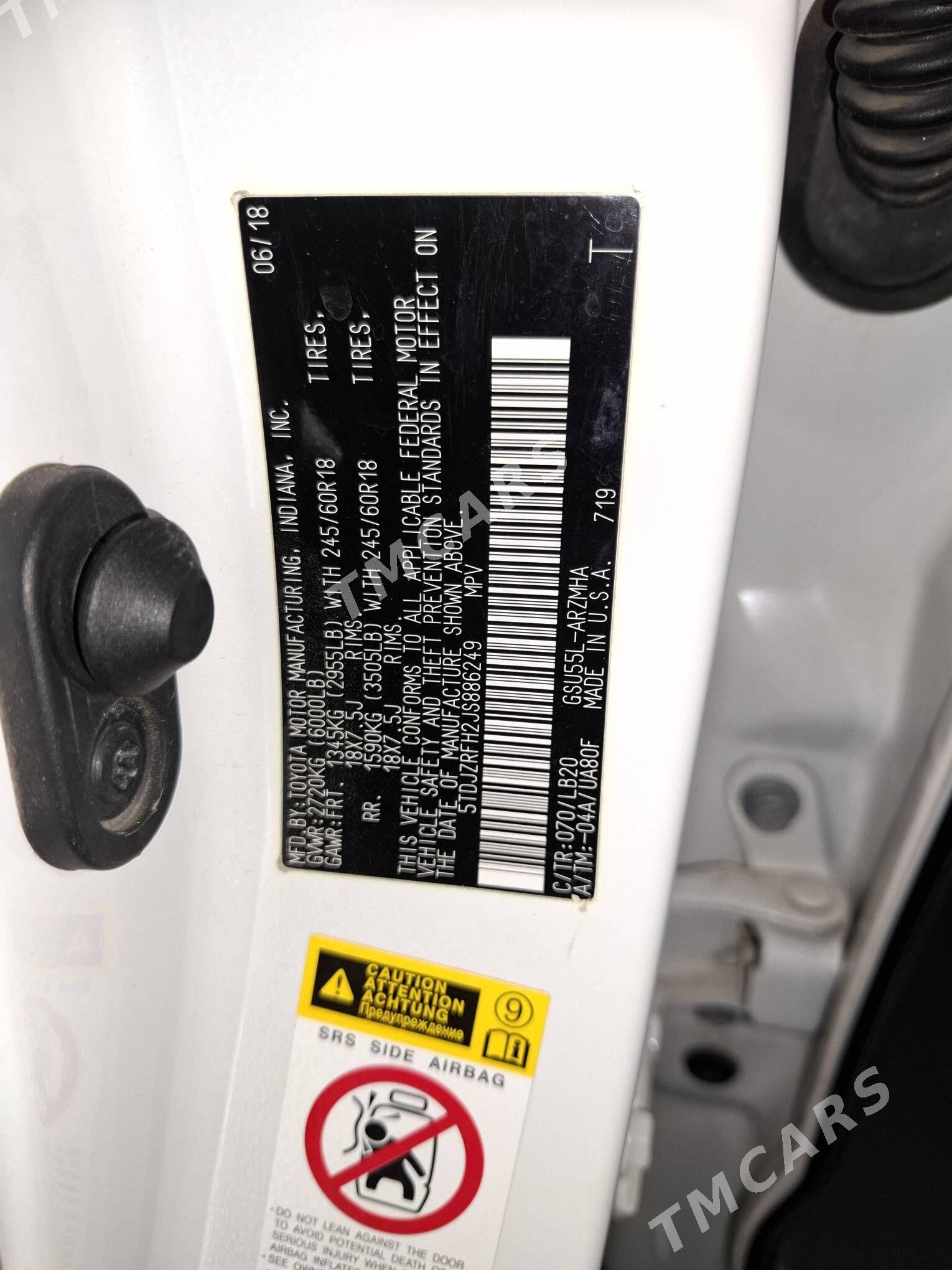 Toyota Highlander 2019 - 420 000 TMT - Aşgabat - img 7