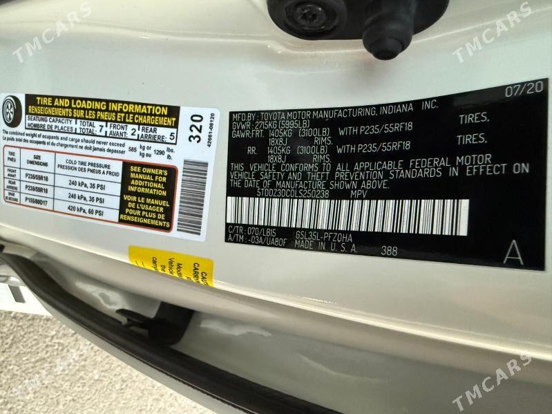 Toyota Sienna 2020 - 575 000 TMT - Ашхабад - img 9