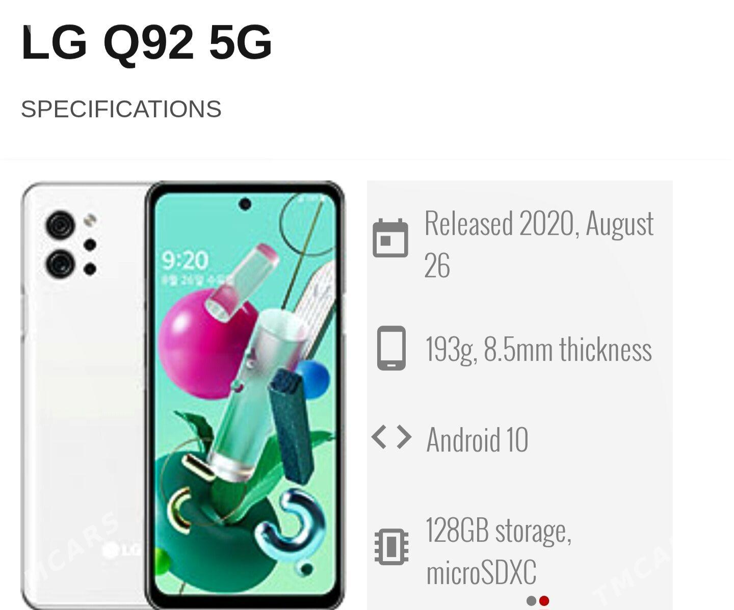SKITKADA LG TELEFON Q92 MODELY - Ашхабад - img 2