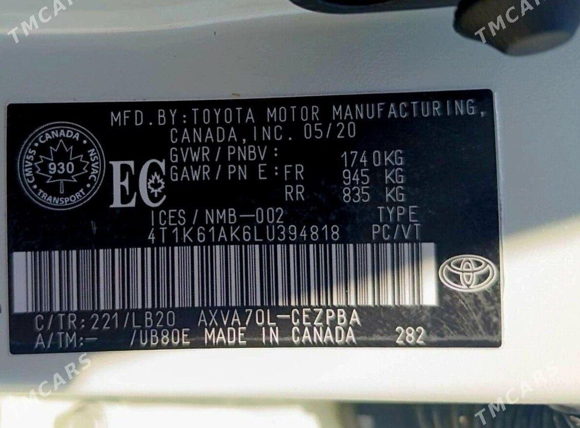 Toyota Camry 2020 - 315 000 TMT - Ашхабад - img 1