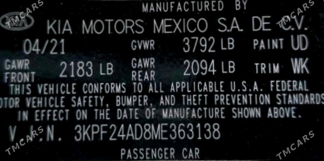 Kia Forte 2021 - 197 000 TMT - Aşgabat - img 10