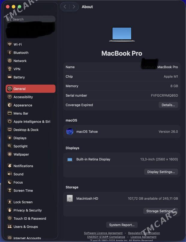 Macbook Pro M1 13 8/256 - Ашхабад - img 2