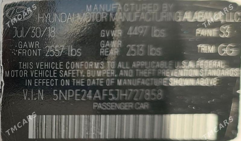 Hyundai Sonata 2018 - 200 000 TMT - Mary - img 2