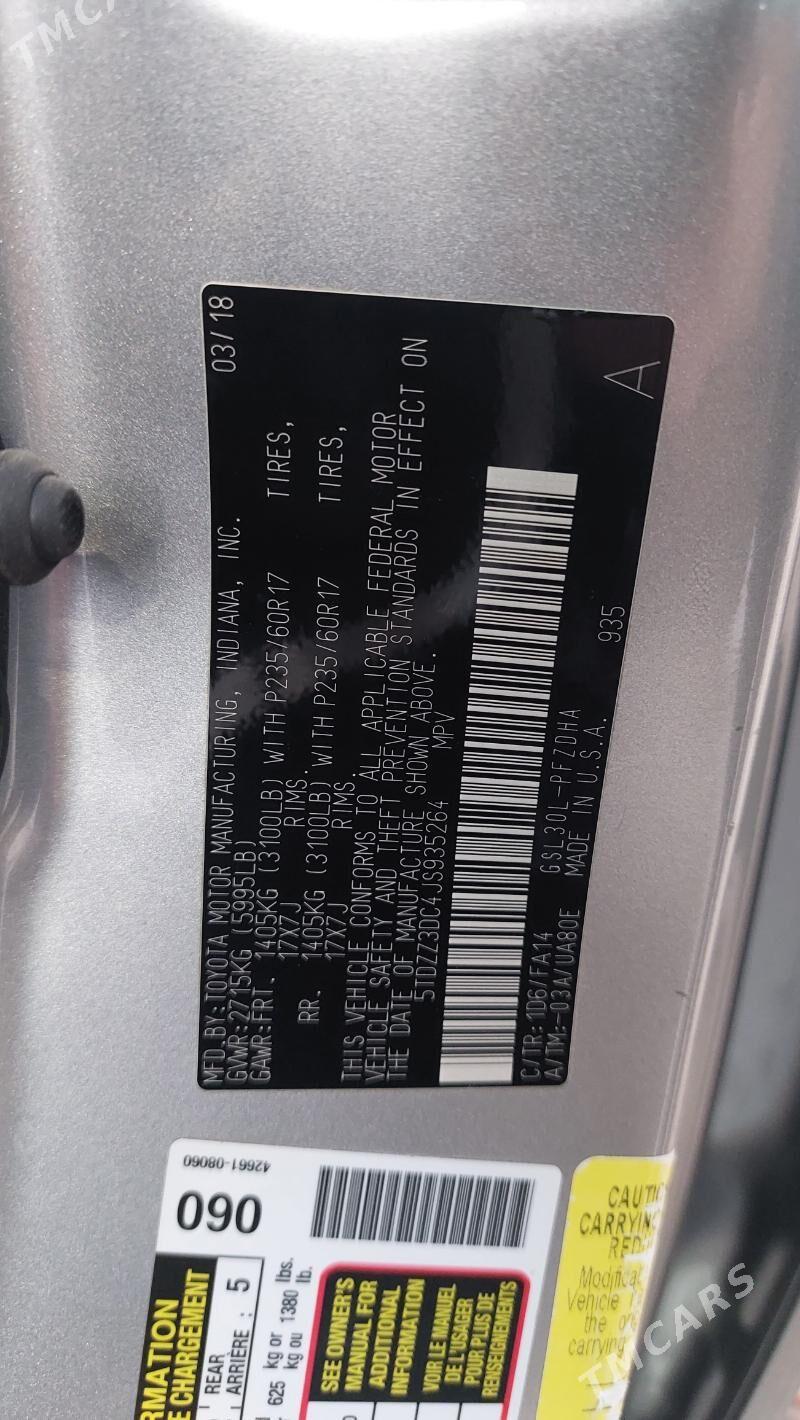 Toyota Sienna 2018 - 390 000 TMT - Köýtendag - img 5
