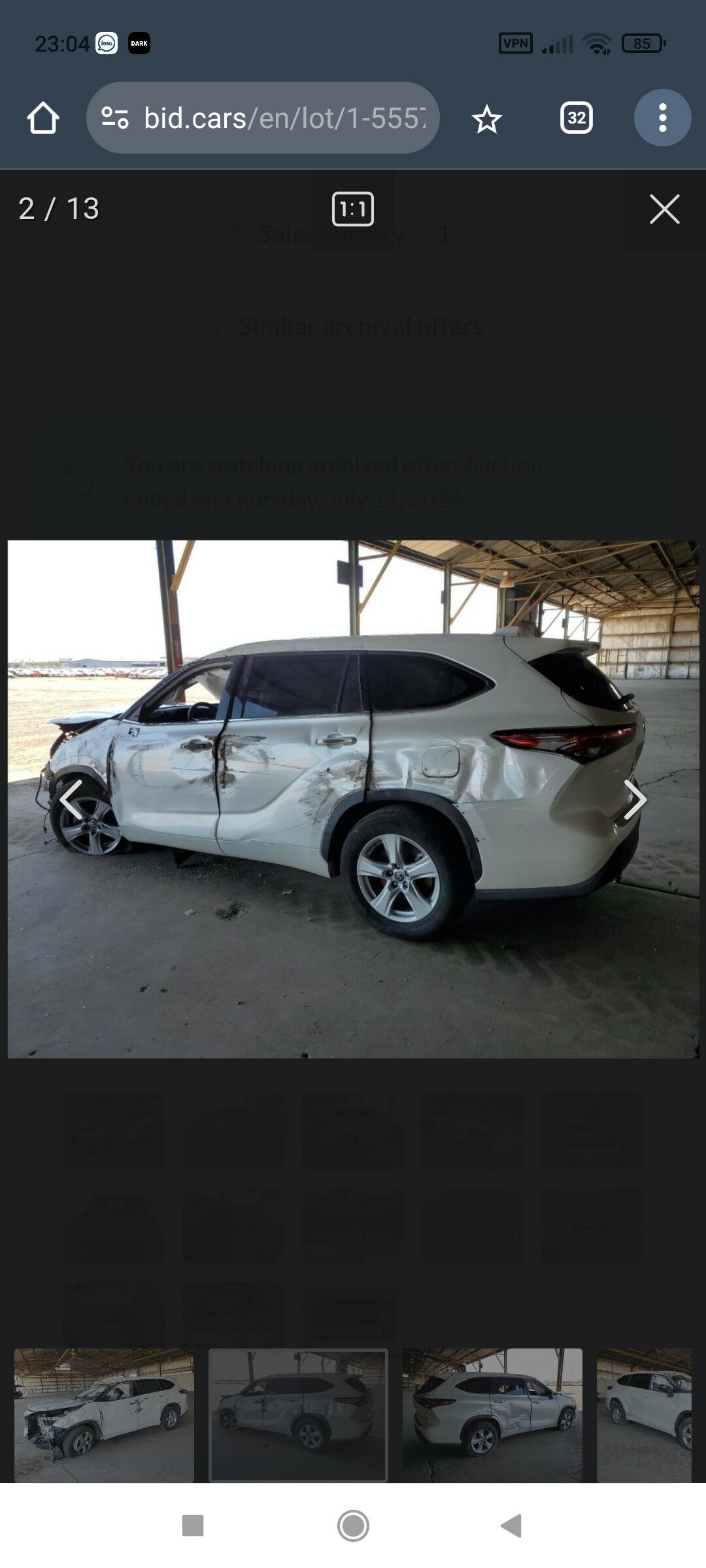 Toyota Highlander 2021 - 450 000 TMT - Tejen - img 5