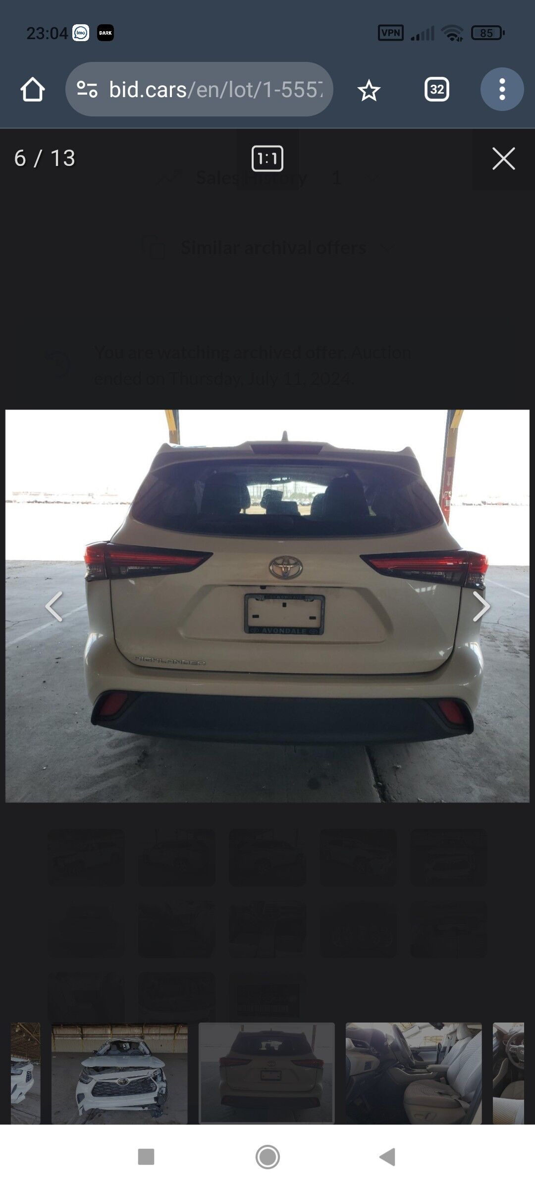 Toyota Highlander 2021 - 450 000 TMT - Tejen - img 4