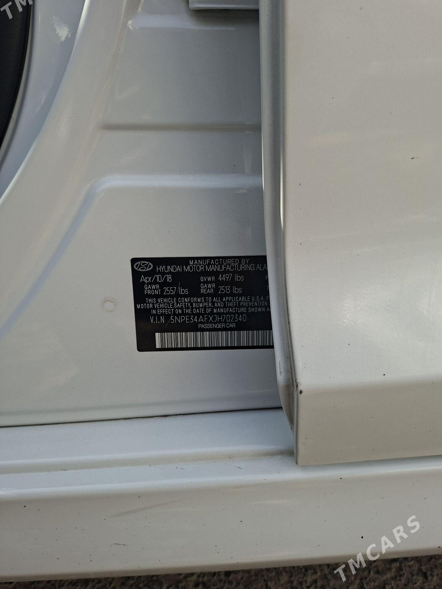 Hyundai Sonata 2018 - 239 000 TMT - Ашхабад - img 4
