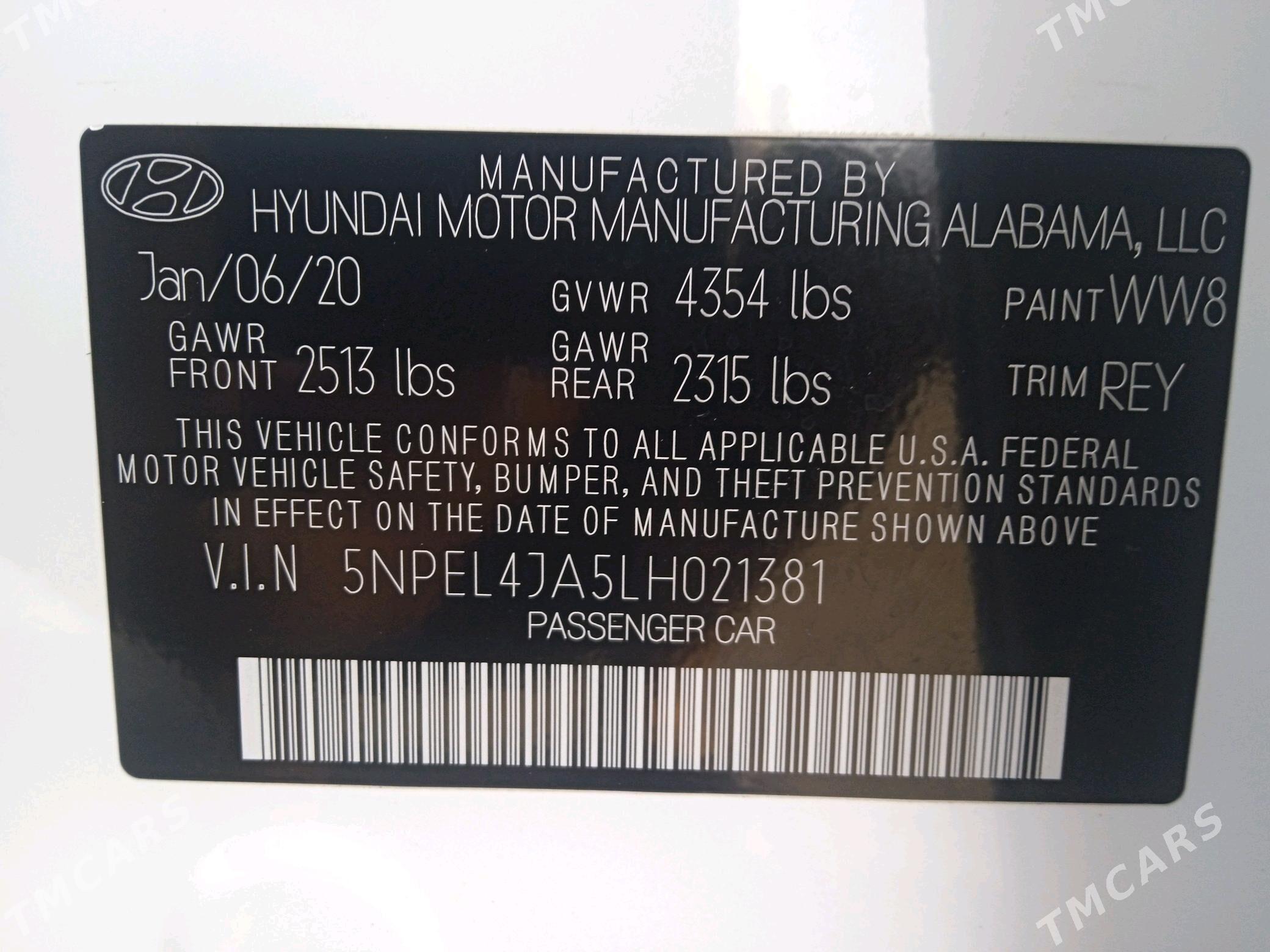 Hyundai Sonata 2020 - 315 200 TMT - Aşgabat - img 3