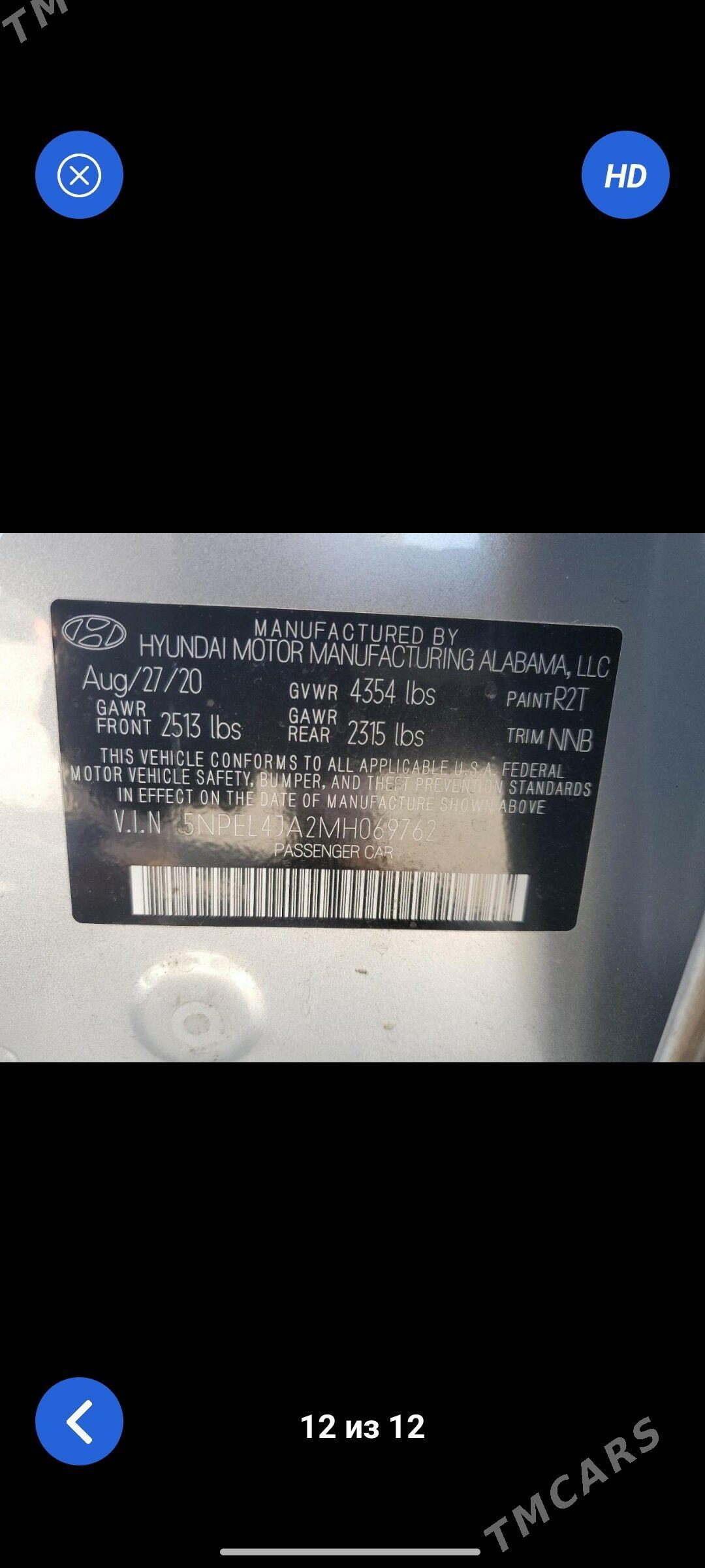 Hyundai Sonata 2020 - 195 000 TMT - 4 mkr - img 3