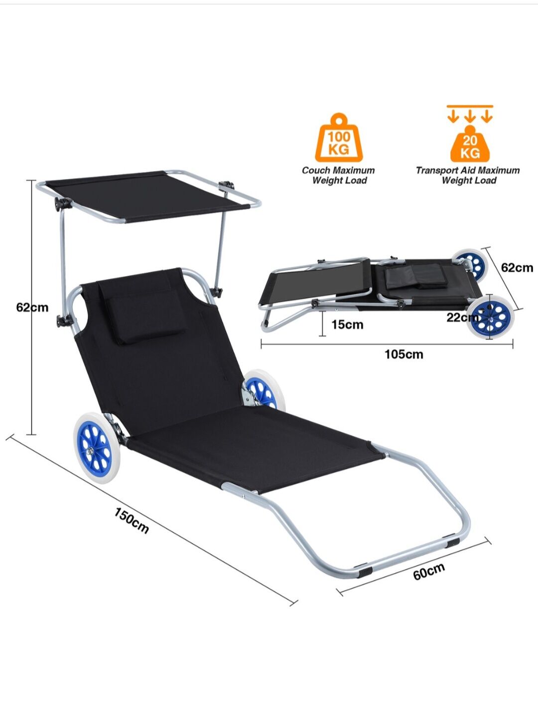 складная  тележка шезлонг - Daşoguz - img 4