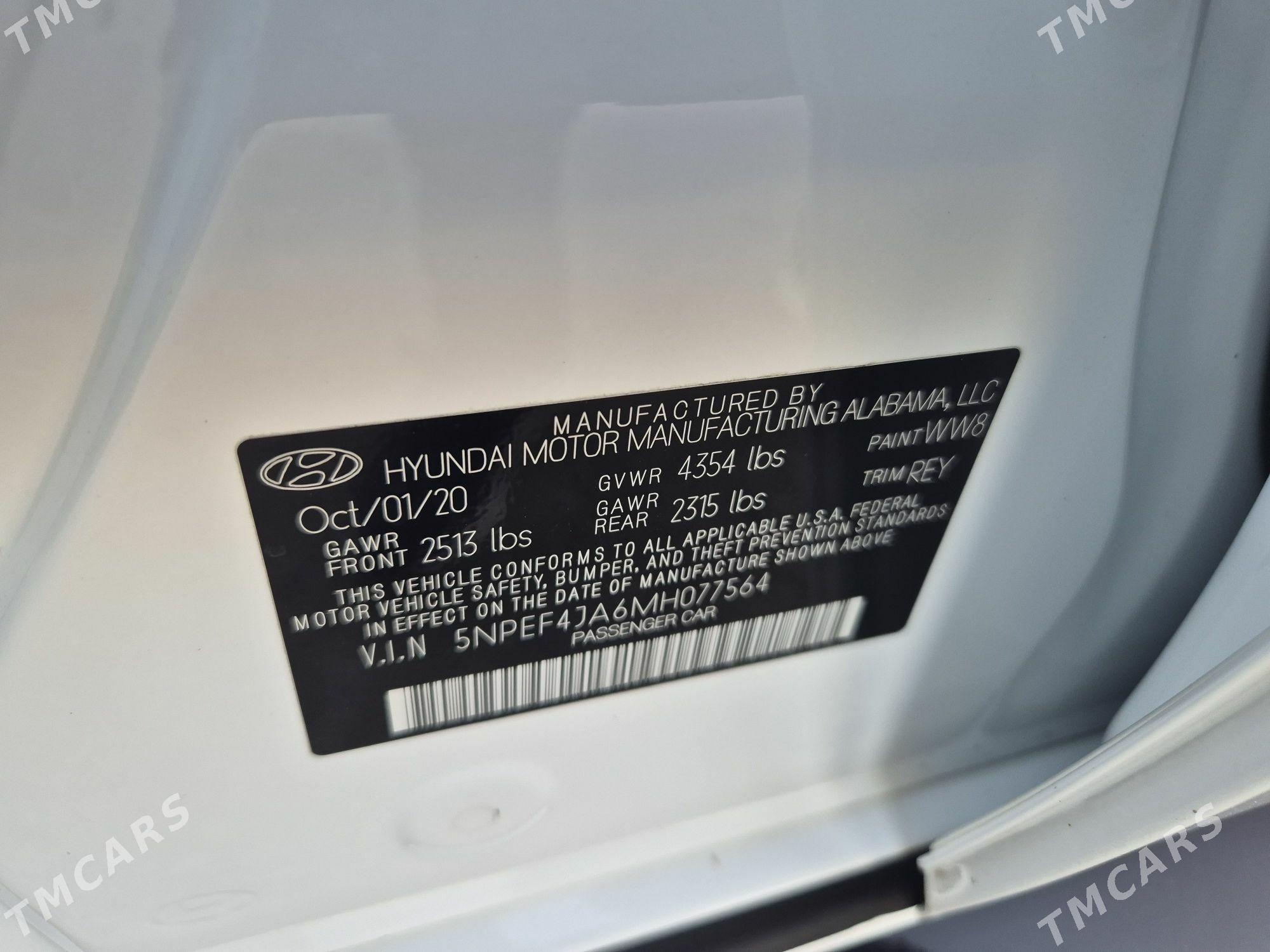 Hyundai Sonata 2020 - 285 000 TMT - Ашхабад - img 9