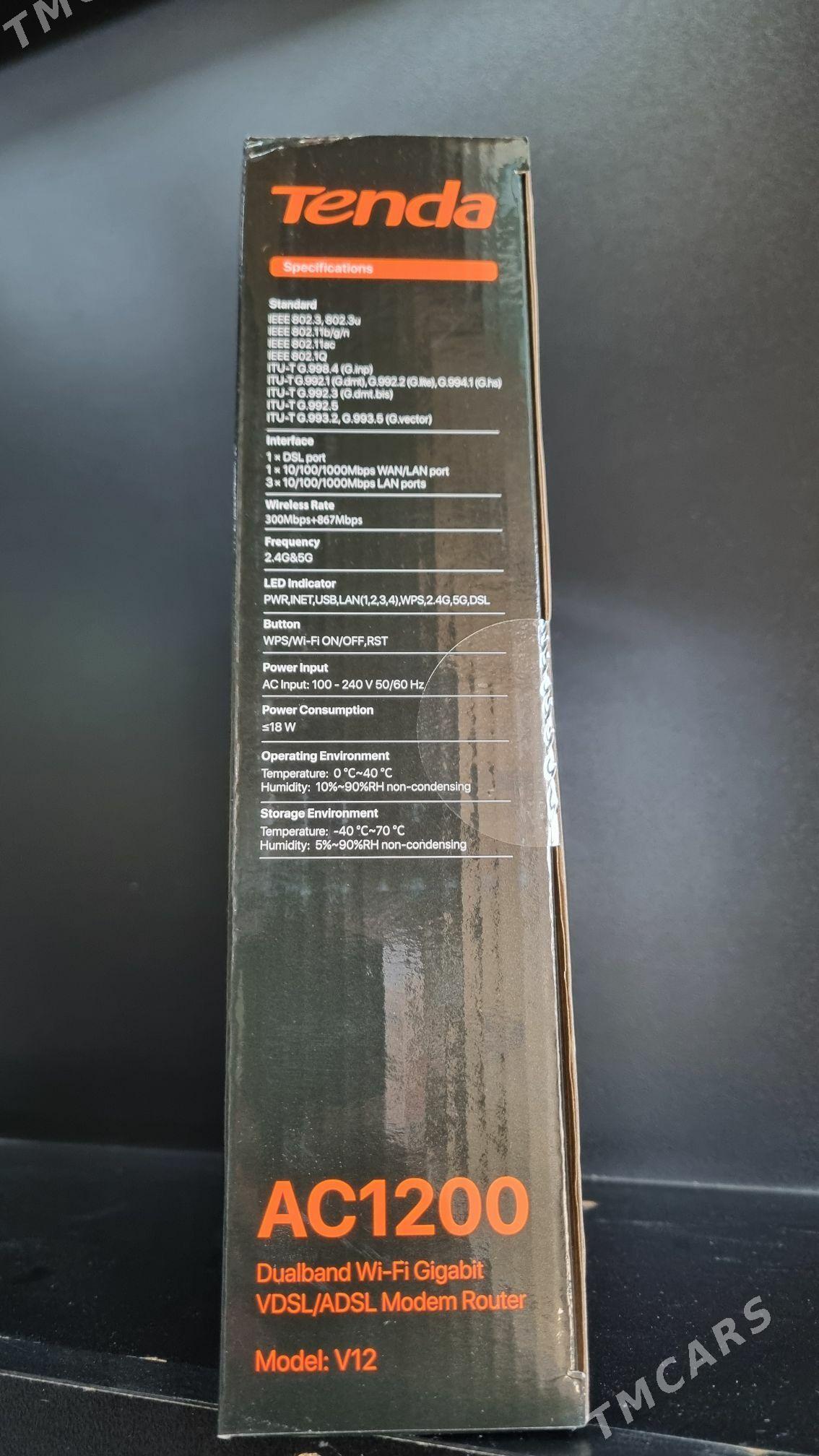 wi fi router tenda v12 - Ашхабад - img 1