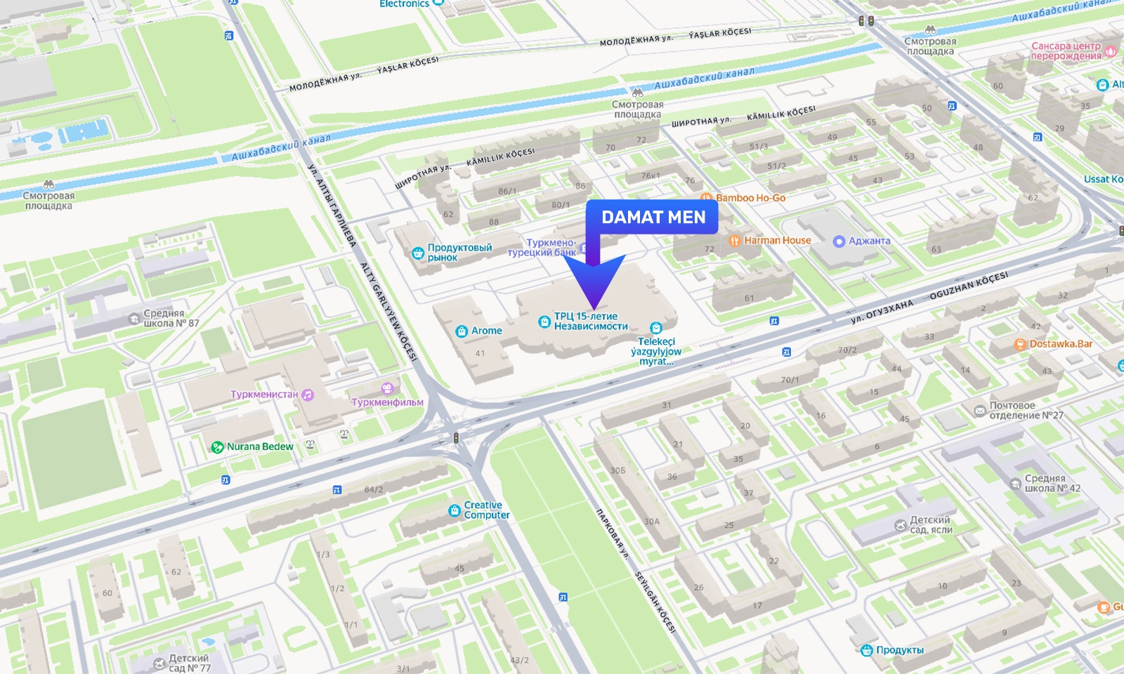 DAMAT MEN Map Location