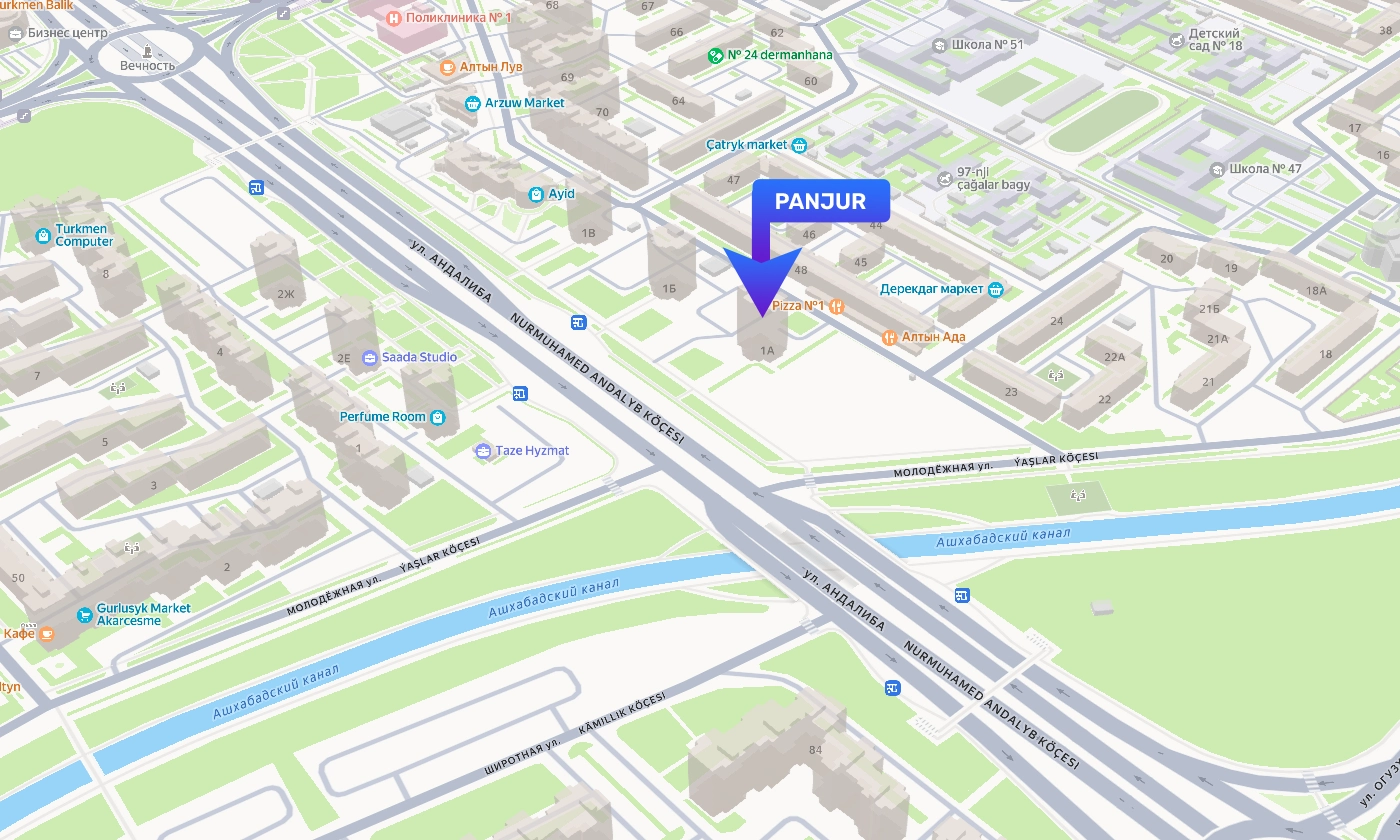 PANJUR TURKMENISTAN Map Location