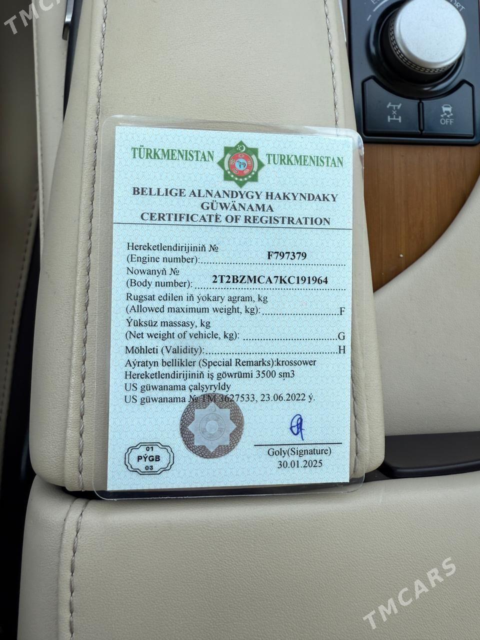 Lexus RX 350 2019 - 615 000 TMT - Ашхабад - img 10