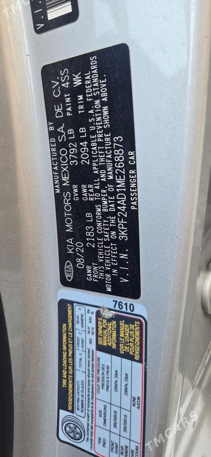 Kia Forte 2020 - 200 000 TMT - Baýramaly - img 9