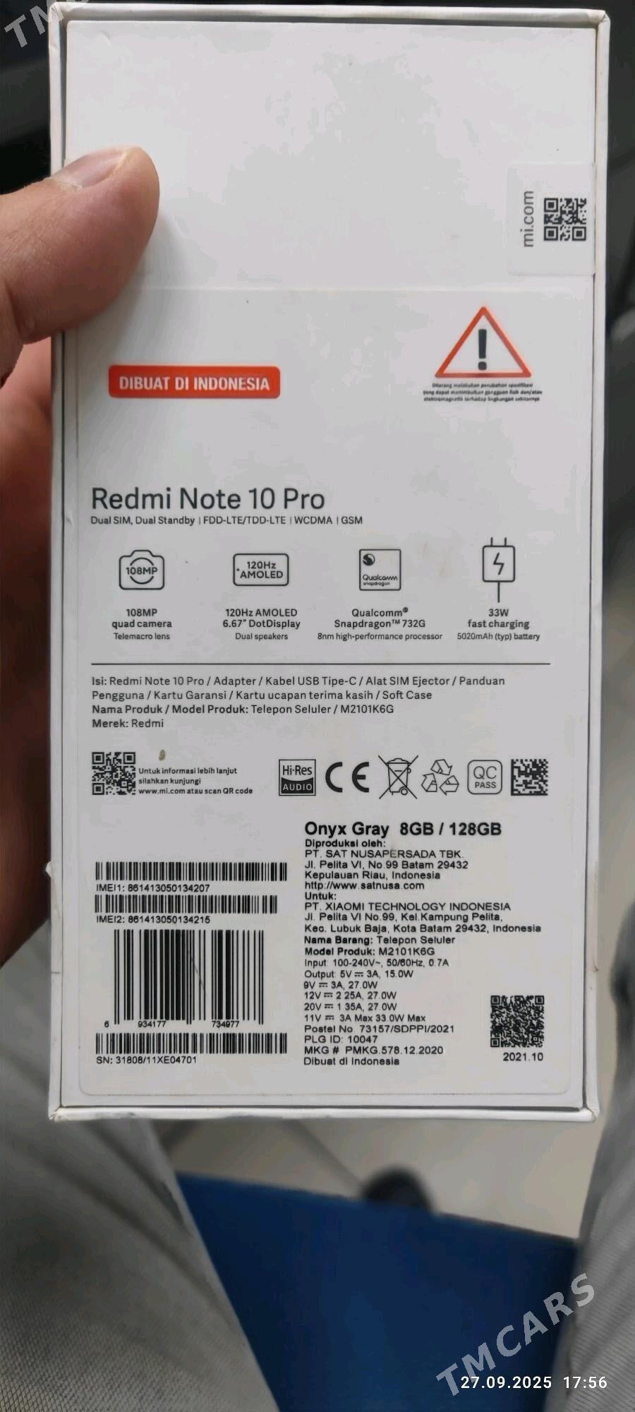 Redmi Not 10 pro plata - Торговый центр "15 лет Независимости" - img 2