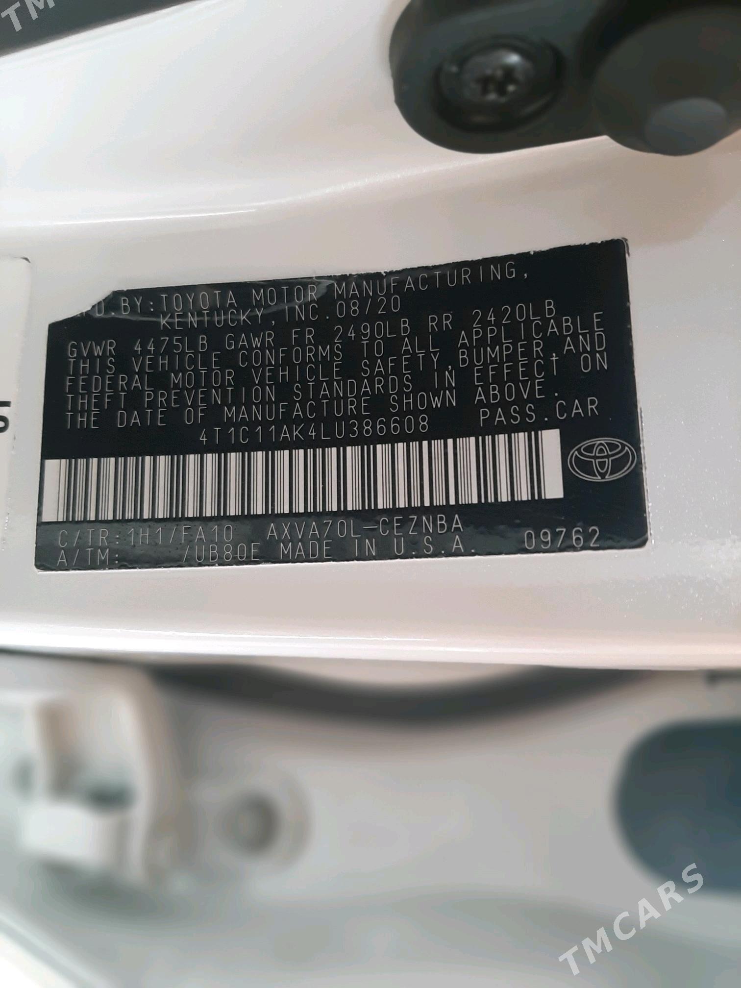 Toyota Camry 2020 - 320 000 TMT - Мары - img 9