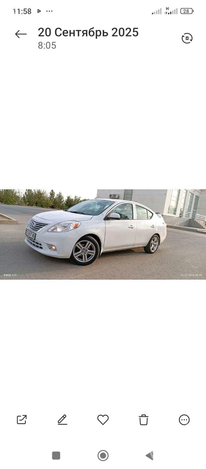 Nissan Versa 2013 - 116 000 TMT - Ашхабад - img 2