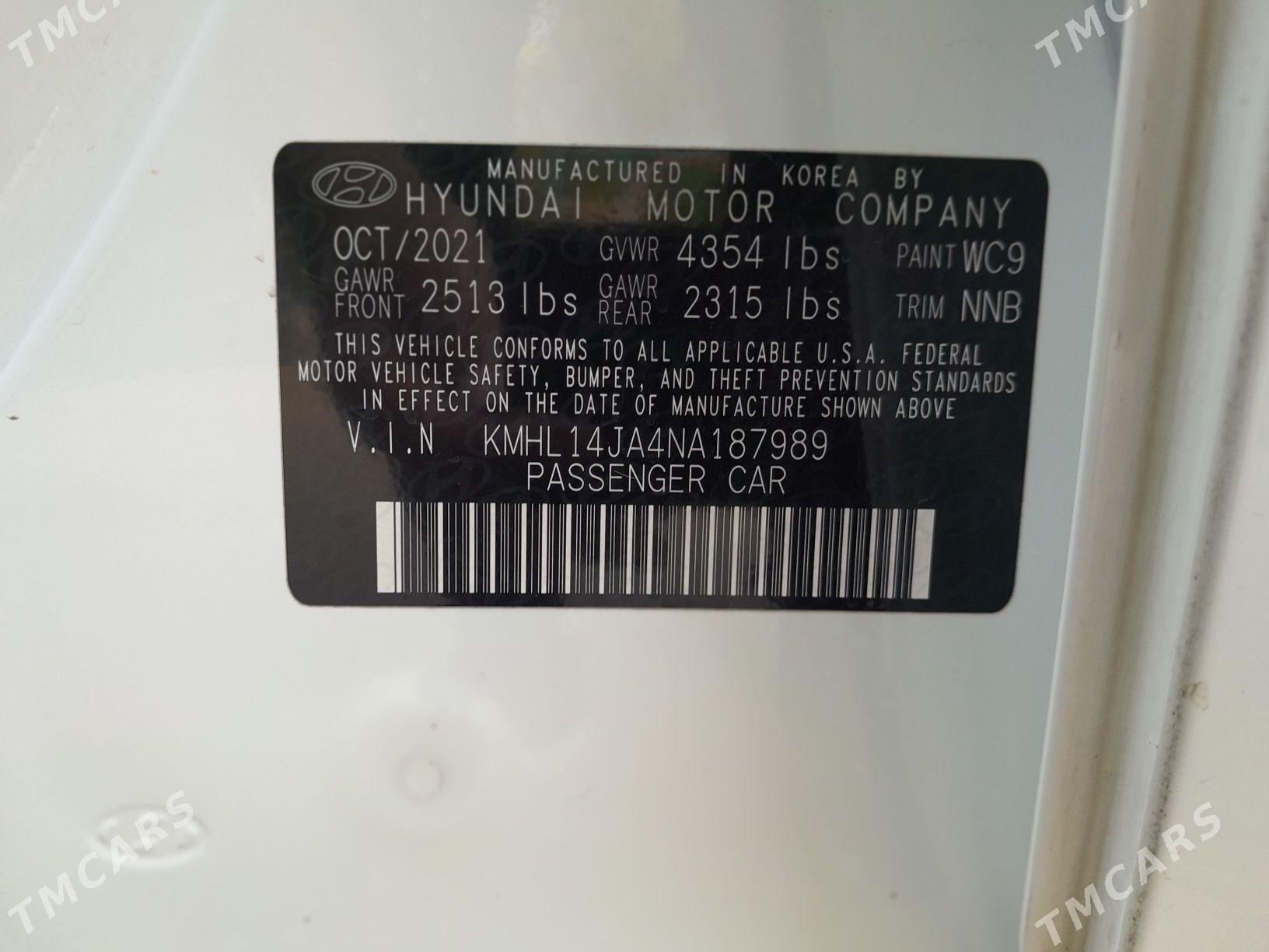 Hyundai Sonata 2022 - 333 000 TMT - Ашхабад - img 8