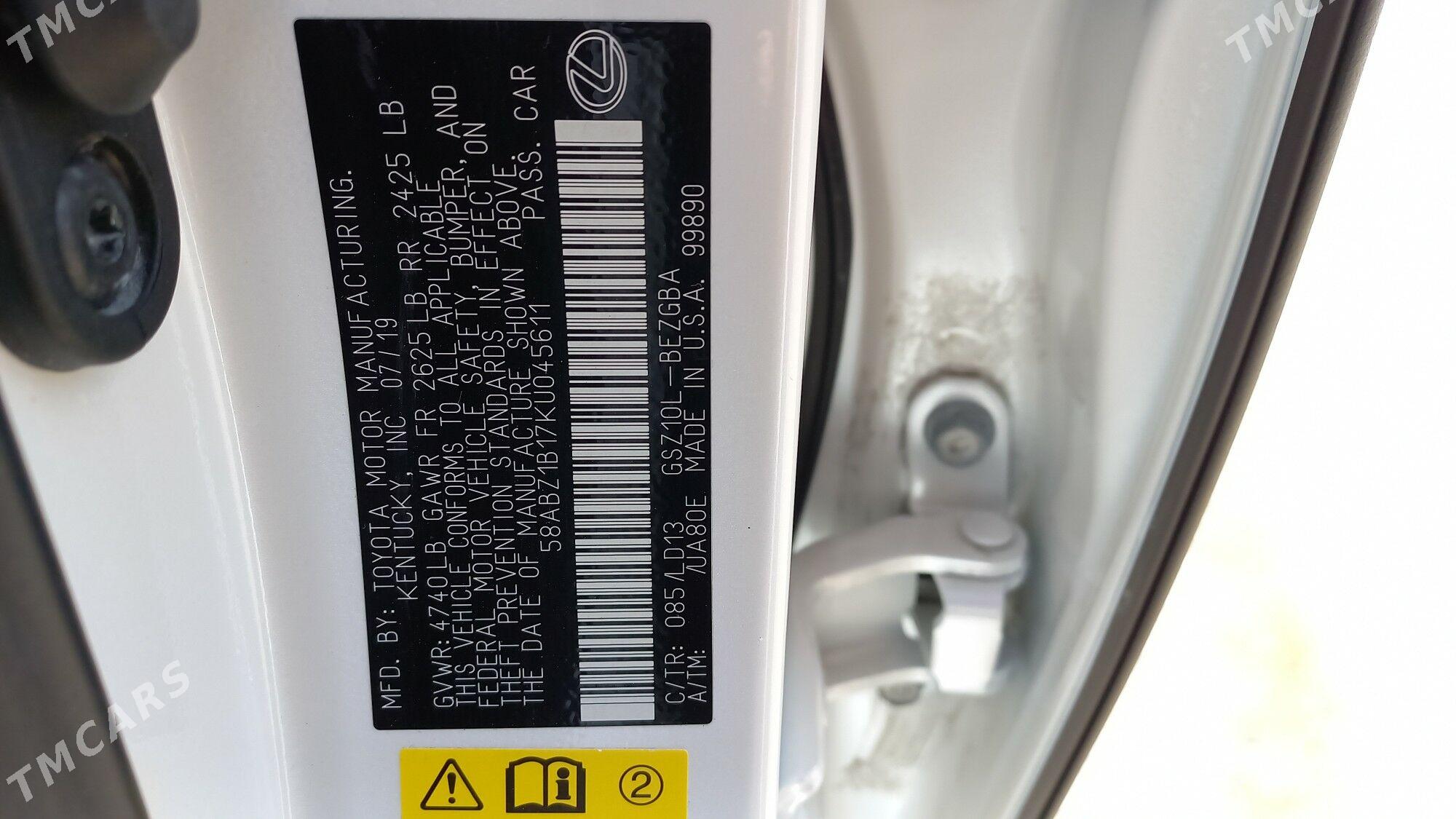 Lexus ES 350 2019 - 520 000 TMT - Мары - img 4