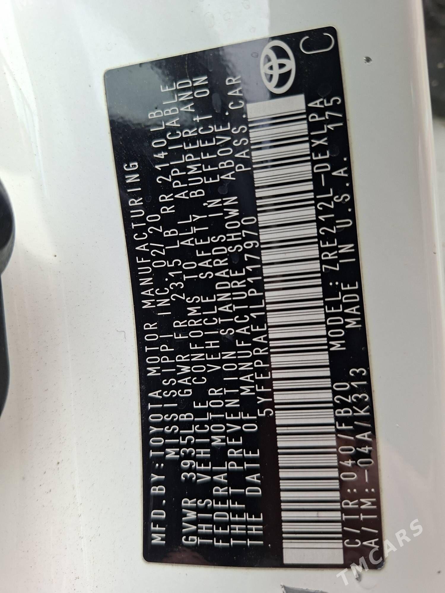 Toyota Corolla 2020 - 180 000 TMT - Mary - img 3