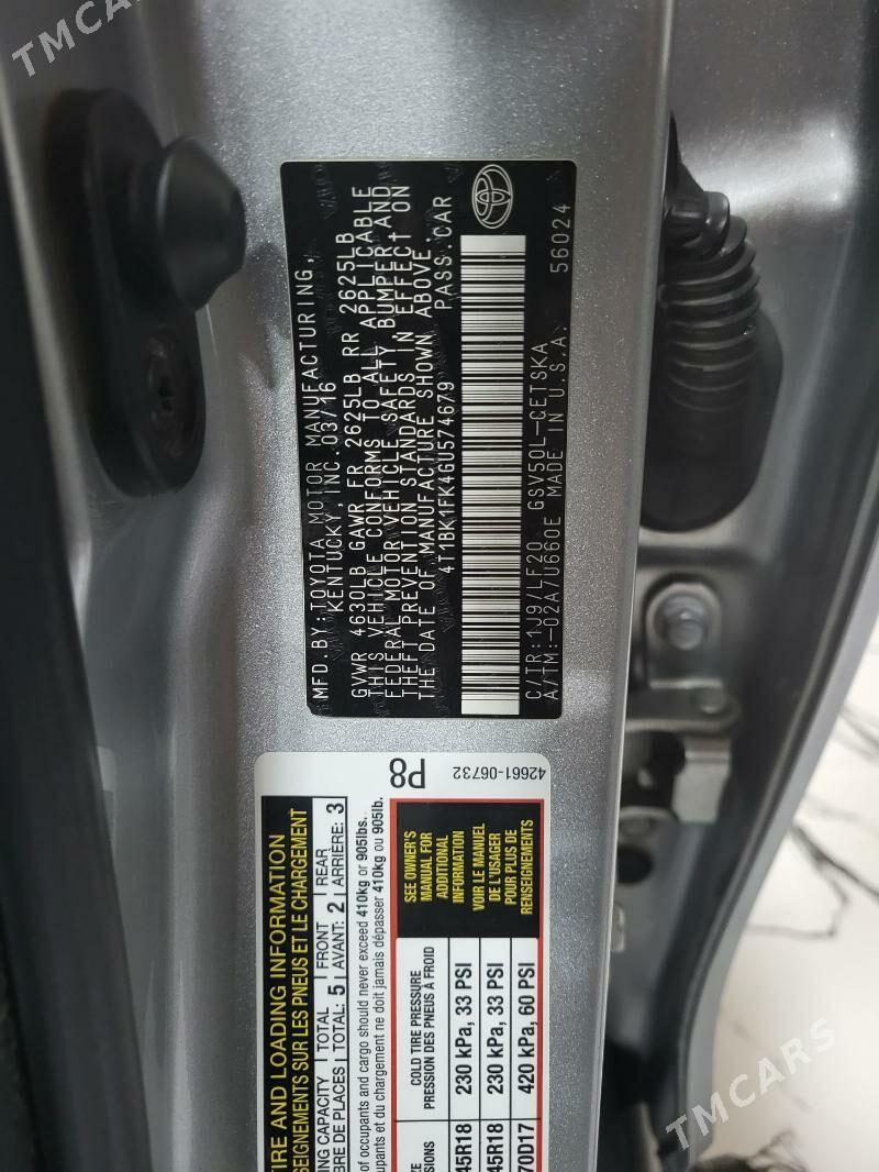 Toyota Camry 2016 - 352 000 TMT - Türkmenabat - img 10