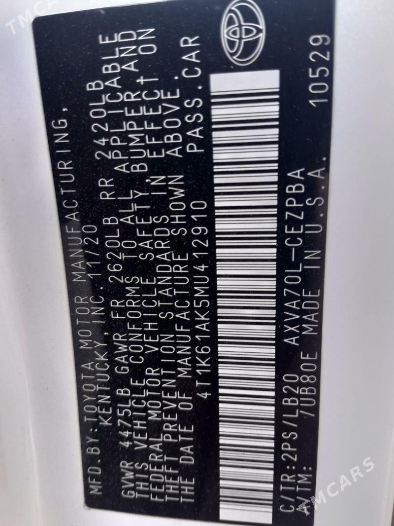 Toyota Camry 2021 - 375 000 TMT - Mary - img 10