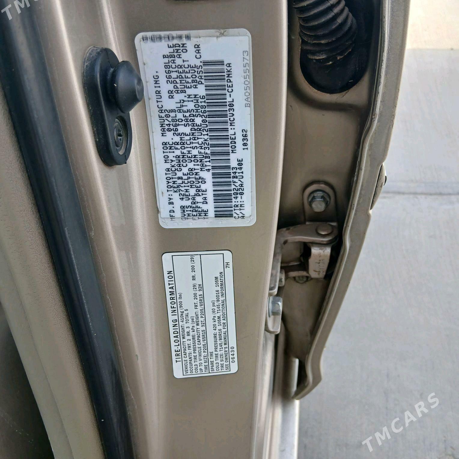 Toyota Camry 2002 - 176 000 TMT - Теджен - img 2