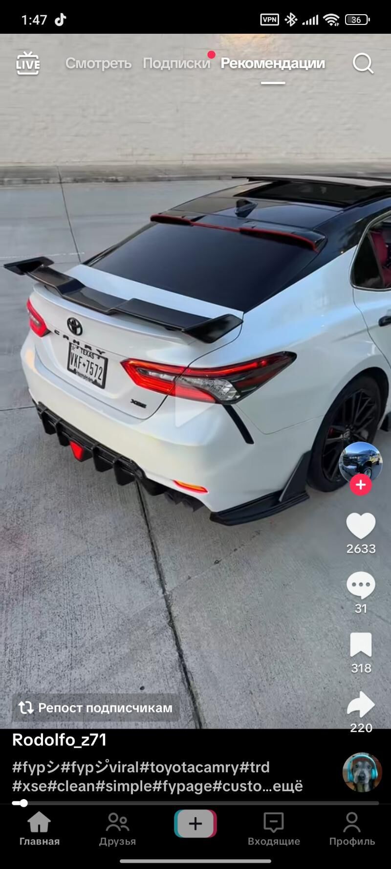 trd camry spoiler 1 050 TMT - Туркменабат - img 5