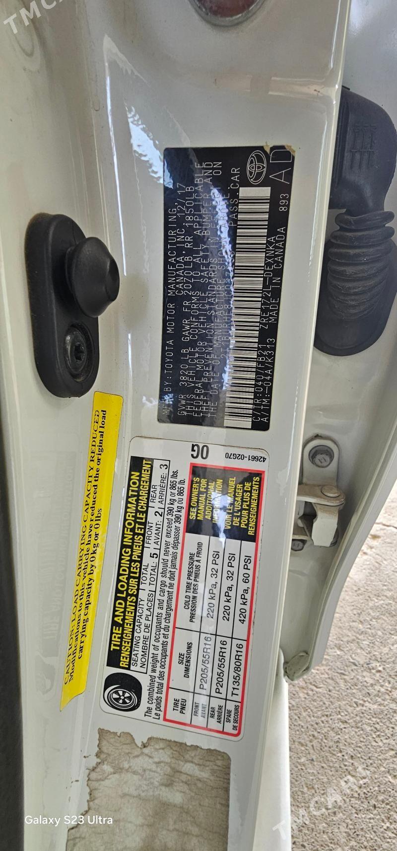 Toyota Corolla 2017 - 218 000 TMT - Aşgabat - img 4