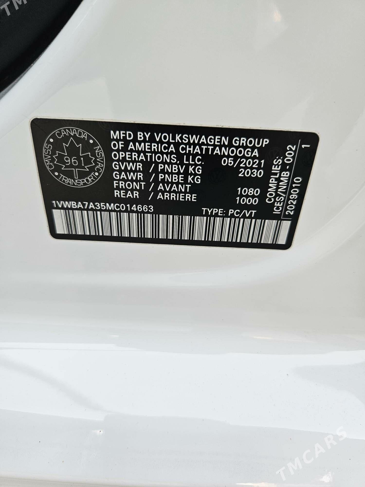 Volkswagen Passat 2021 - 265 000 TMT - Aşgabat - img 3