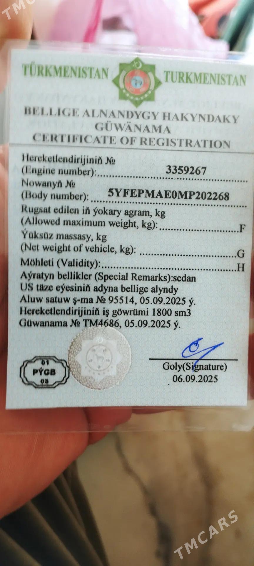 Toyota Corolla 2021 - 245 000 TMT - Mary - img 2