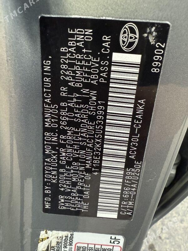 Toyota Camry 2005 - 166 000 TMT - Мары - img 5