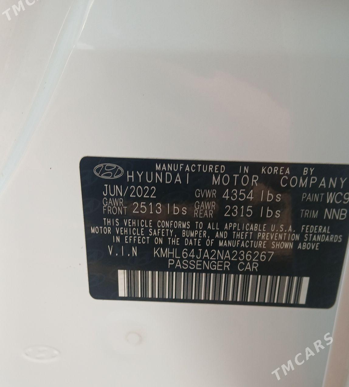 Hyundai Sonata 2022 - 290 000 TMT - Aşgabat - img 8