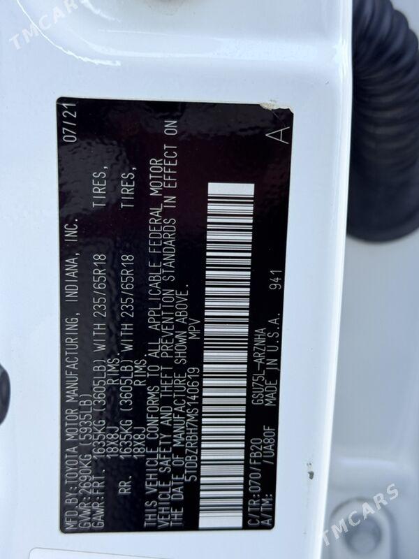 Toyota Highlander 2021 - 505 000 TMT - Mary - img 2
