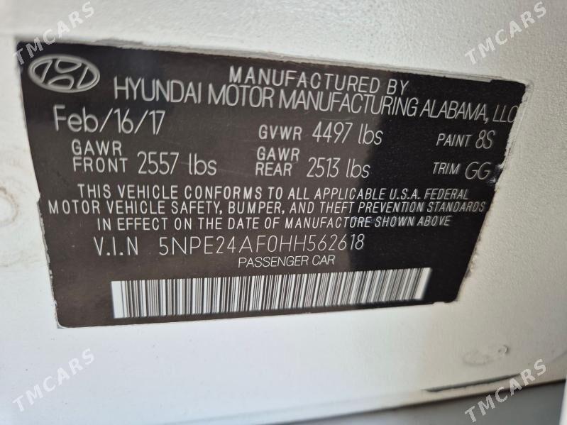 Hyundai Sonata 2017 - 160 000 TMT - Ашхабад - img 8