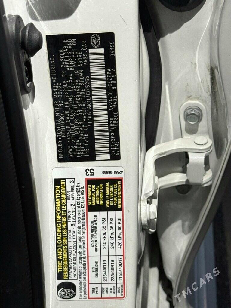 Toyota Camry 2020 - 395 000 TMT - Гуртли - img 4