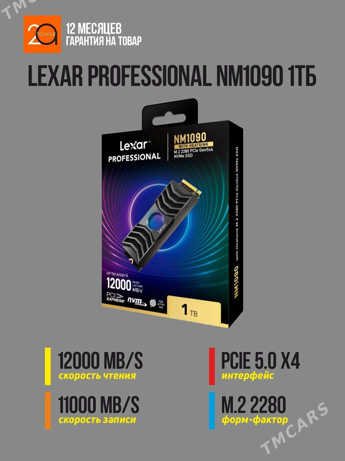 LEXAR NM1090 PCIe Gen5 1Tb 2Tb - Ашхабад - img 3