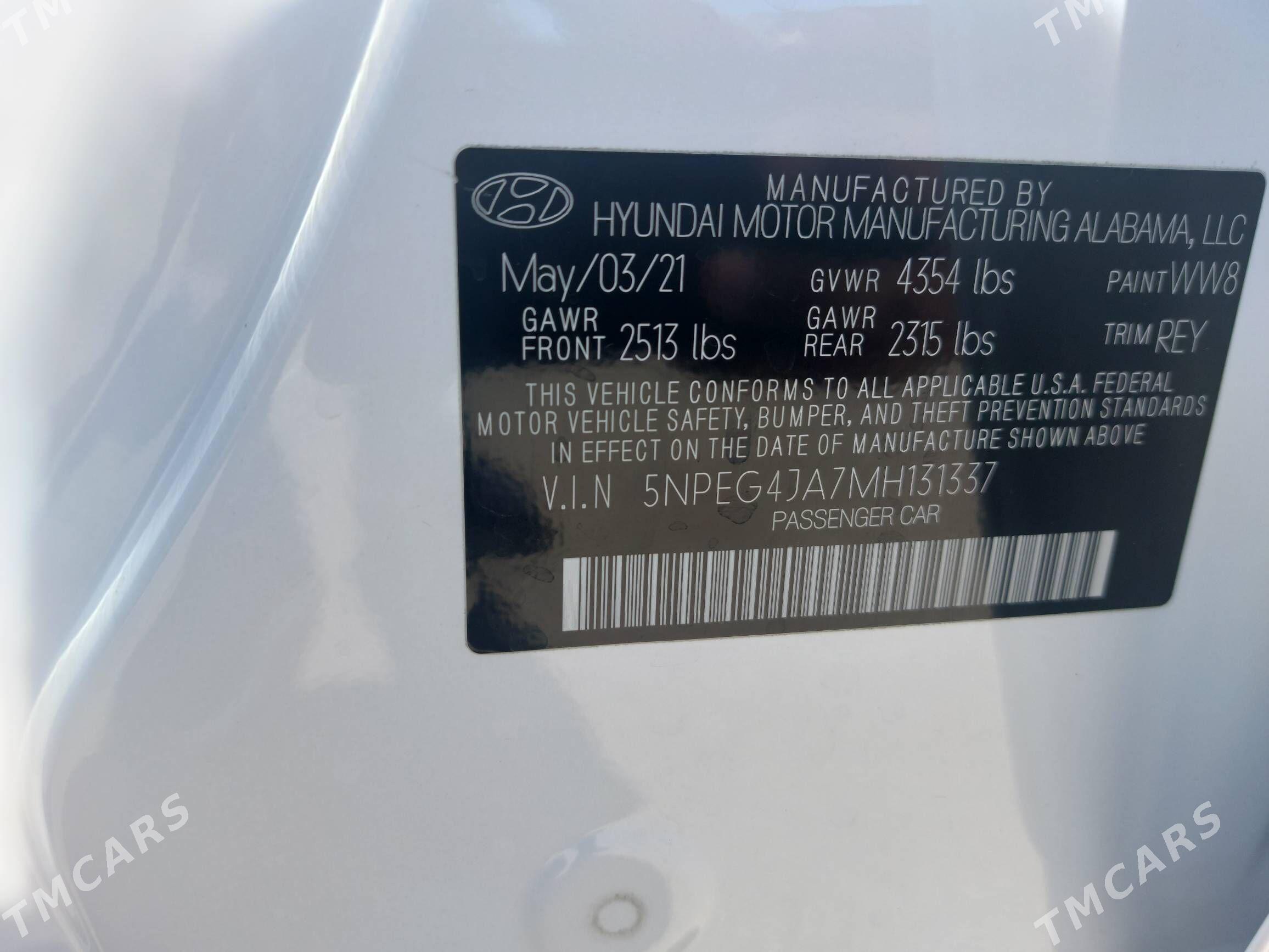 Hyundai Sonata 2021 - 265 000 TMT - Aşgabat - img 9