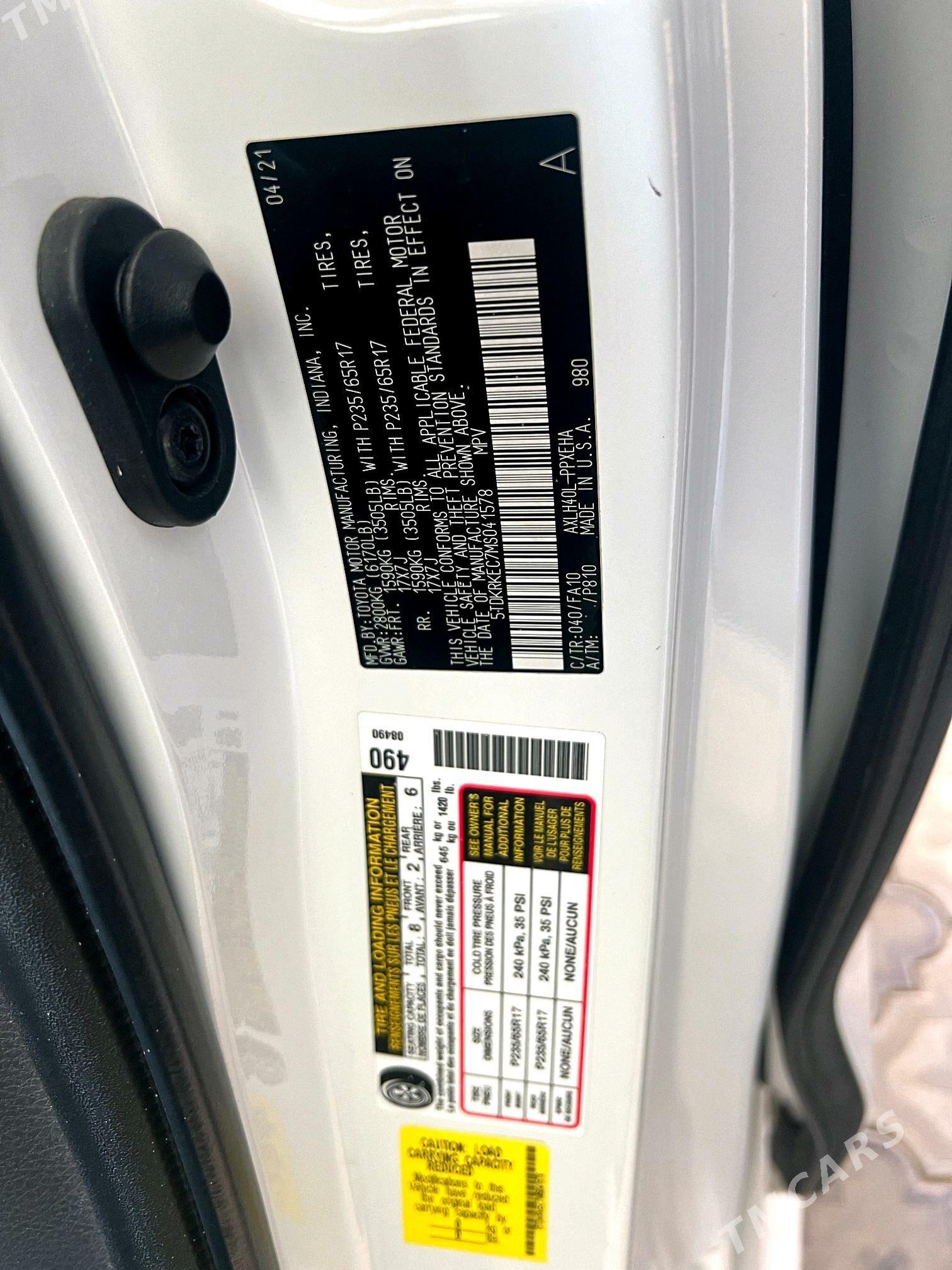 Toyota Sienna 2021 - 540 000 TMT - Мары - img 7