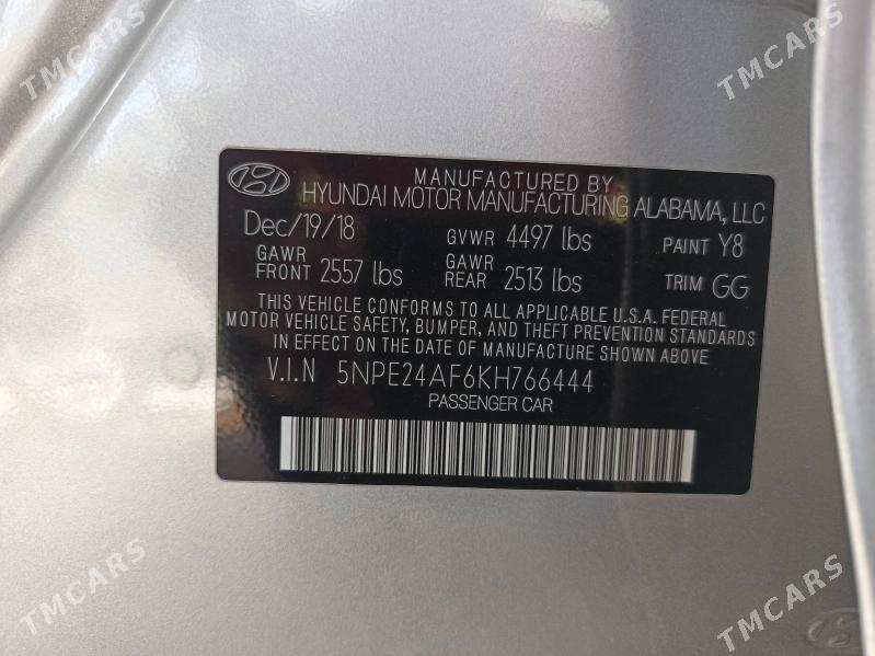 Hyundai Sonata 2019 - 228 000 TMT - Чоганлы - img 6
