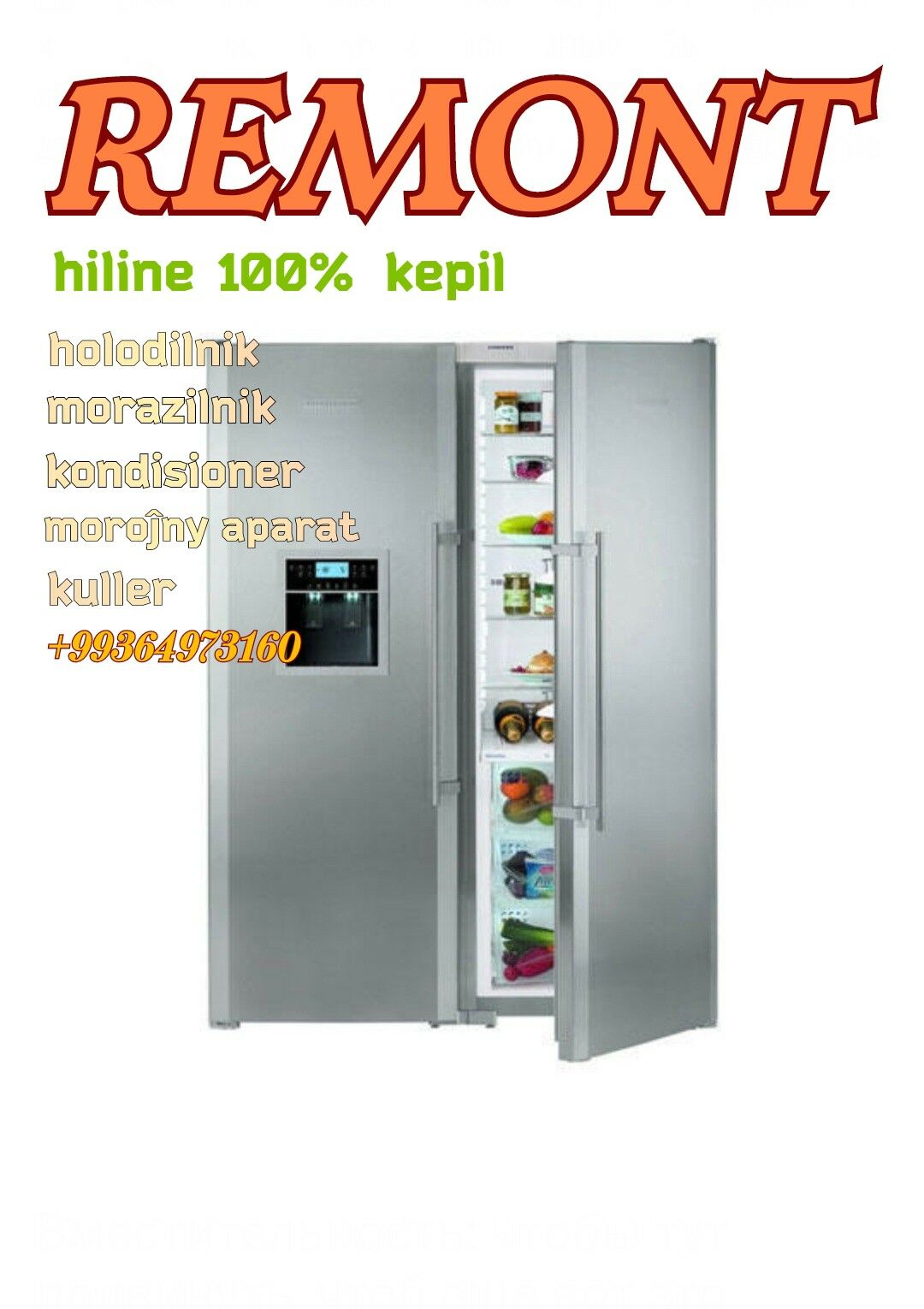 HOLODILNIK REMONT  HALADILNIK - Aşgabat - img 2